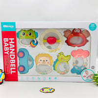 7Pcs Premium Baby Handbell Rattles & Teethers Set