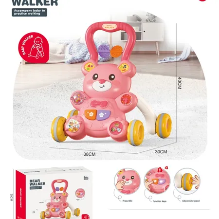 2in1 Bear Theme Baby Musical Walker & Table