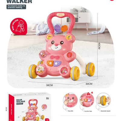 2in1 Bear Theme Baby Musical Walker & Table