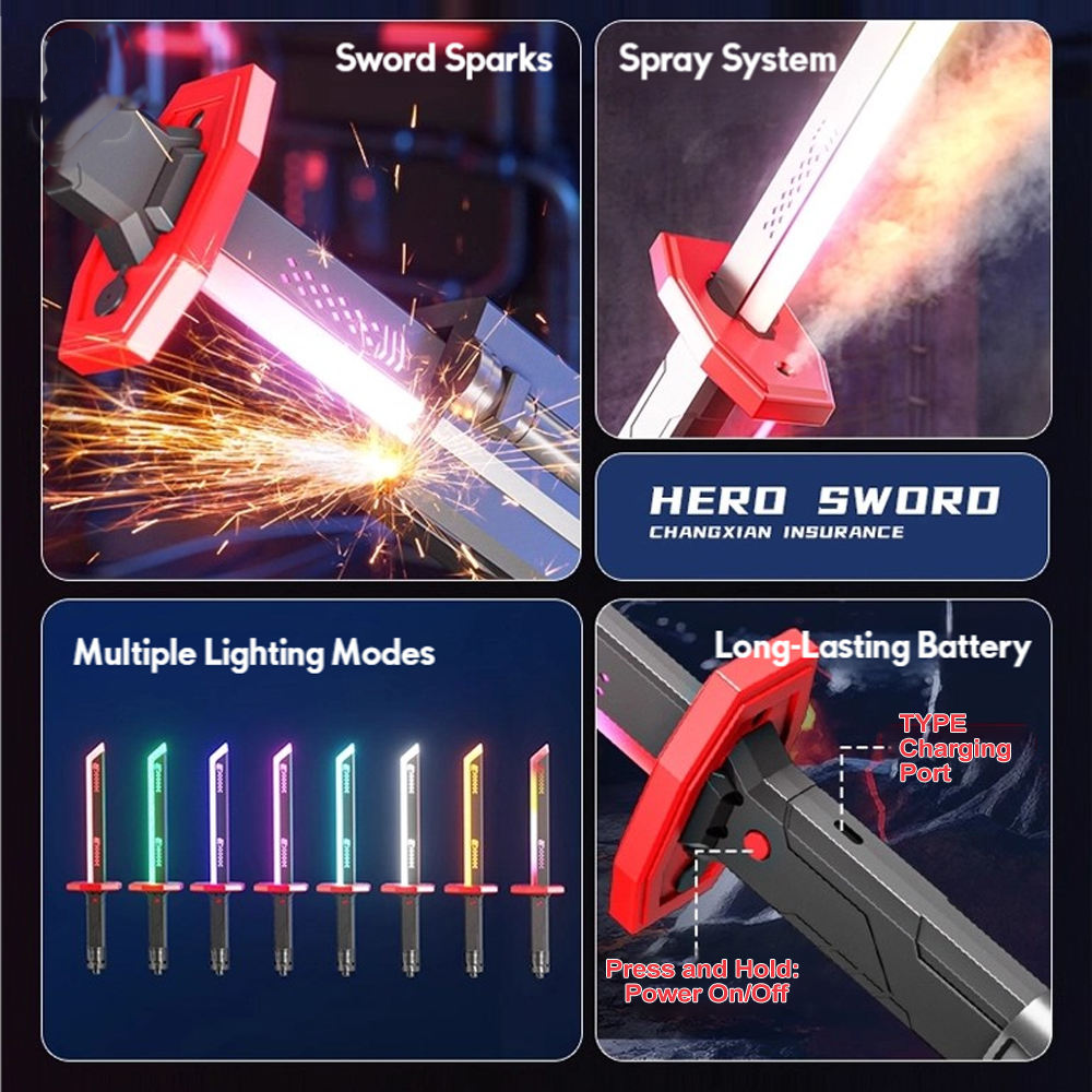 2in1 Kids Light-up Sword With Sound & Smoke 
