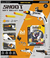 2in1 Kids Manual Soft Bullet Shooting Gun
