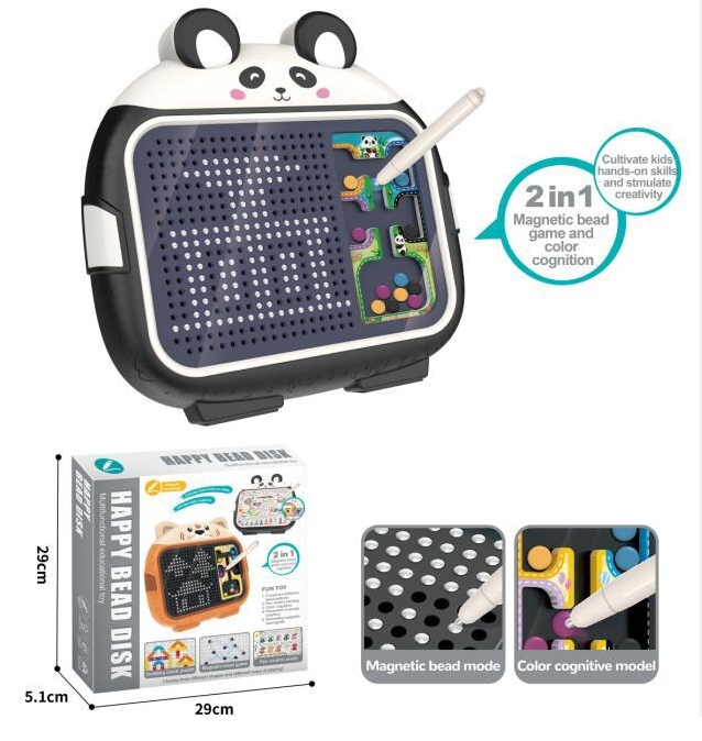 2in1 Kids Panda Theme Magnetic Beads Board