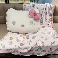 2in1 Kids Premium Hello Kitty Pillow & Fleece Blanket