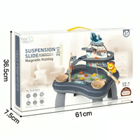 2in1 Kids Suspension Slide & Magnetic Fishing Game Table