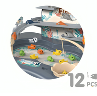 2in1 Kids Suspension Slide & Magnetic Fishing Game Table