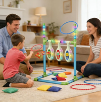 2in1 Light-up Ring Toss & Bean Bag Throwing Game