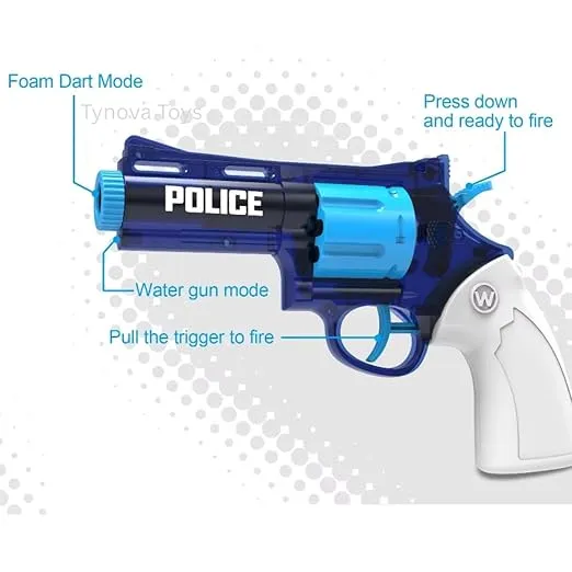 2in1 Police Protector Soft Bullet & Water Shooting Revolver