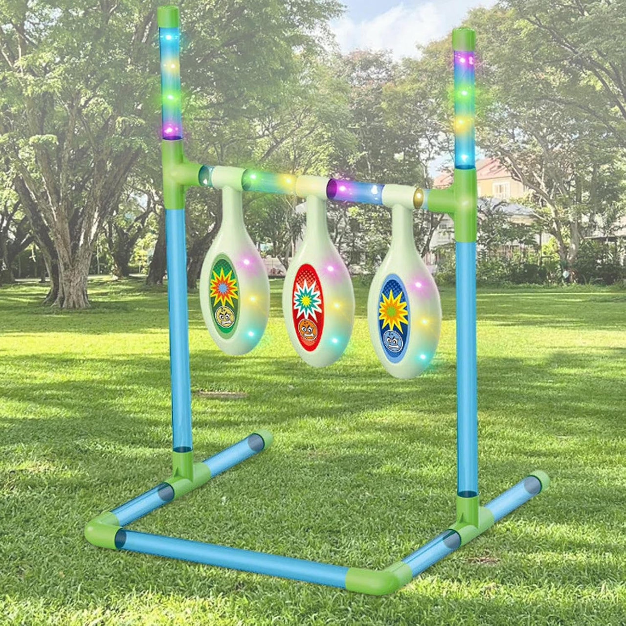 2in1 Light-up Ring Toss & Bean Bag Throwing Game