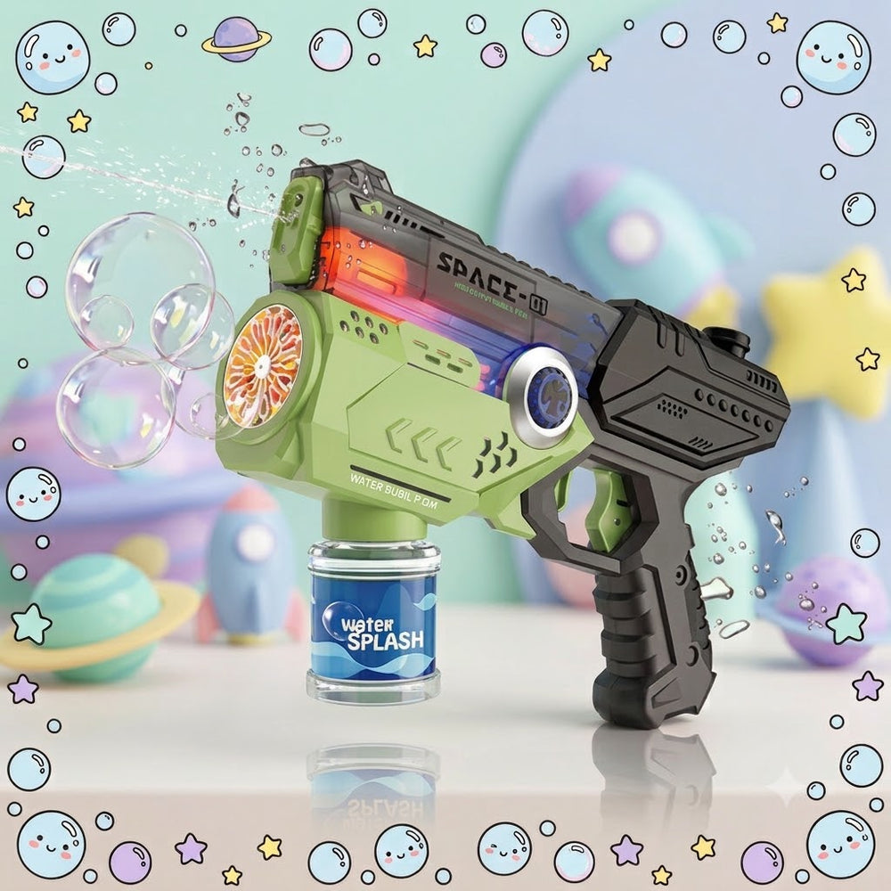2in1 Space Colorful Bubble & Water Shooting Gun