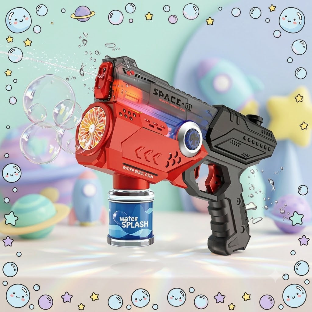 2in1 Space Colorful Bubble & Water Shooting Gun