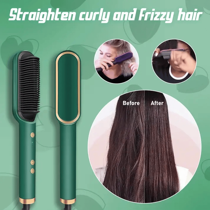2in1 Temperature Control Hair Straightener Comb