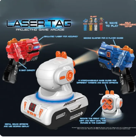 2in1 Kids Laser Shooting Gun Projector With Ducks