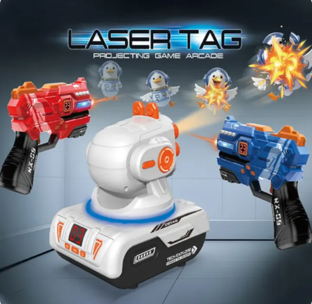 2in1 Kids Laser Shooting Gun Projector With Ducks