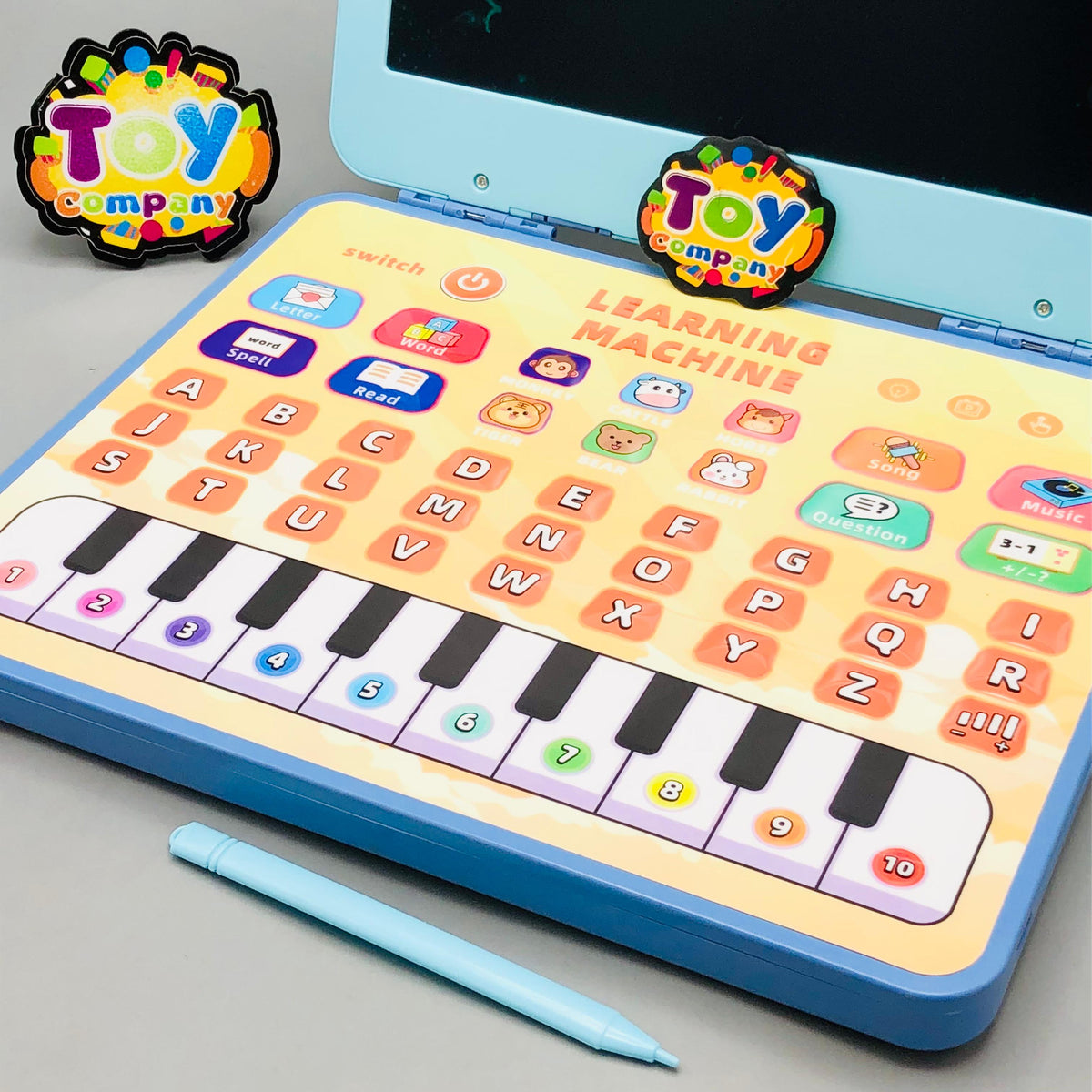 2in1 Kids Learning Laptop & LCD Writing Tablet - Blue
