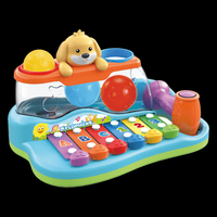 2in1 Montessori Puppy Musical Xylophone With Hammer & Balls