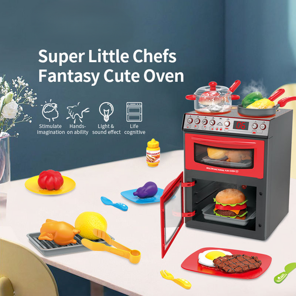 2in Multi-functional Pretend Play Oven & Cooking Bench