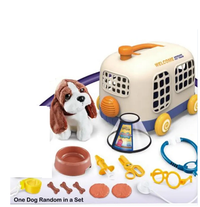 Thumbnail for Plush Dog With Pet Bus Cage & Accessories