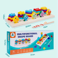 Multi-functional Wooden Shape & Magnetic Fishing Board