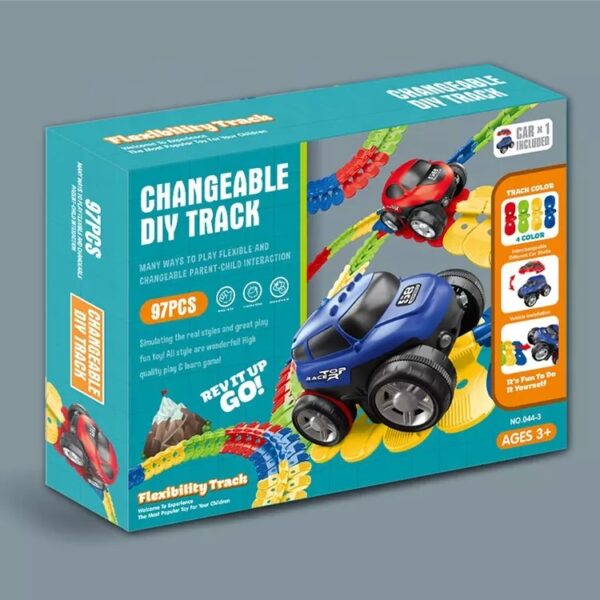 DIY Flexible Track Play Set - 97pcs