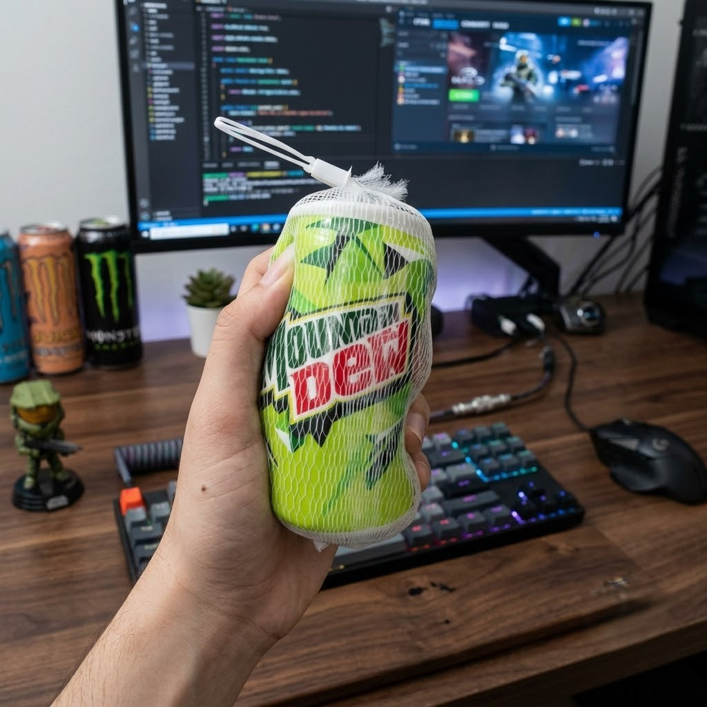 3.5 Inches Mountain Dew Squishy Cane - 1Pc