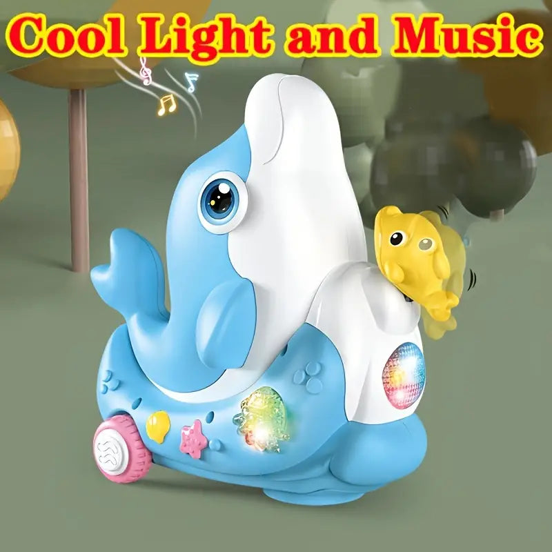 Electric Cute Ball Blowing Dolphin With Light & Music