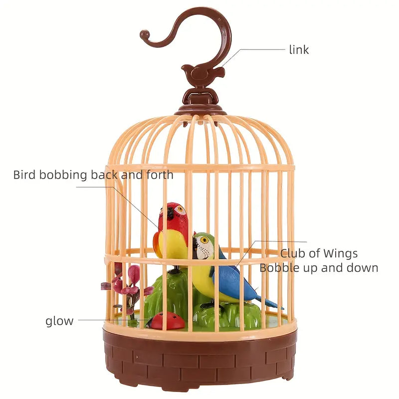 Electric Beautiful Parrot Cage With Chirping Music