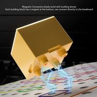 30Pcs Kids Touch Light-Up Magnetic Building Blocks
