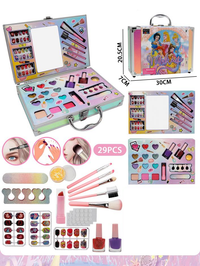 30Pcs Realistic Disney Princess Makeup Briefcase