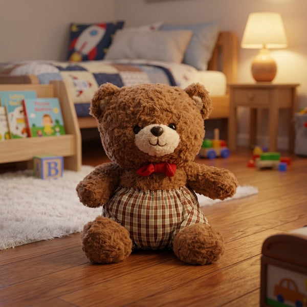 30cm Premium Checkered Bear Stuff Toy