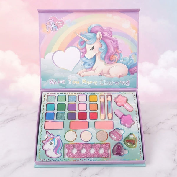 30in1 Unicorn Themed Realistic Girls Makeup Kit