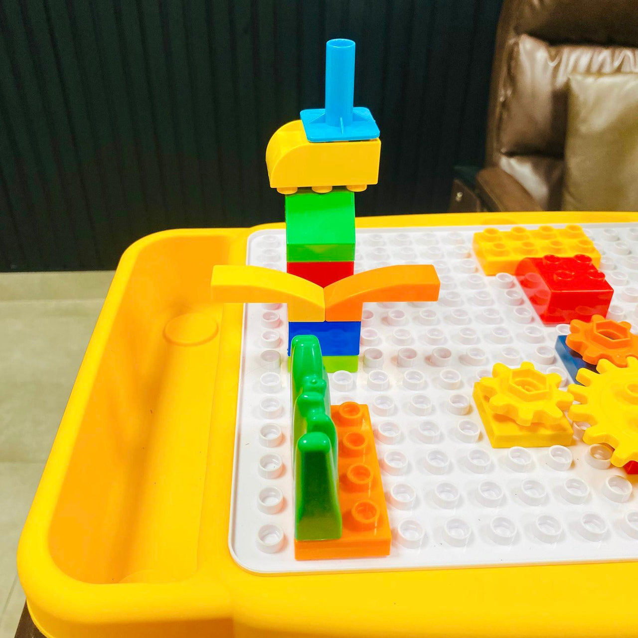 30Pcs DIY Multi-functional Building Blocks Table With Stool