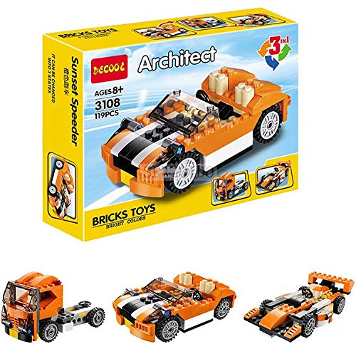 DIY 3in1 Sunset Speeder Lego Bricks Set - 119+Pcs
