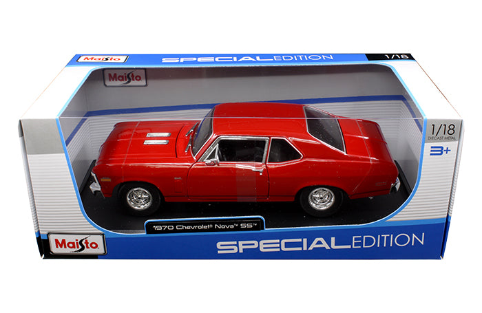 Maisto 1:18 Diecast 1970 Chevrolet Nova Ss Coupe - Red