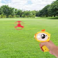 2in1 Fun Gun Flying Saucer & Top Spin Launcher Toy