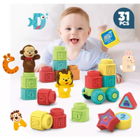 31Pcs Baby Soft Building Blocks Set