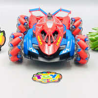 Remote & Watch Controlled Spiderman Stunt Spray Car
