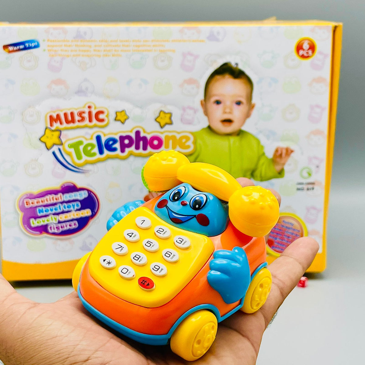 2 in 1 Musical Telephone Car