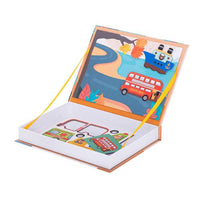 66Pcs Interesting Vehicle Magnetic Puzzle Book