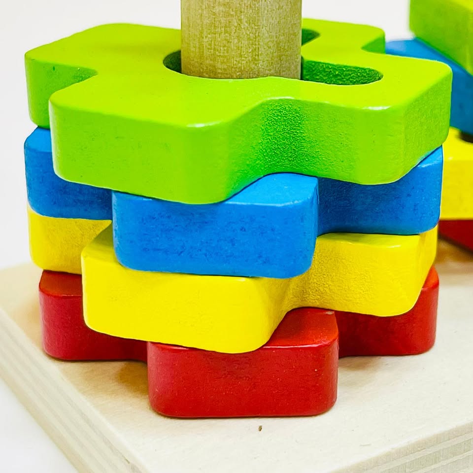 Wooden Unlock Four Sets Of Columns
