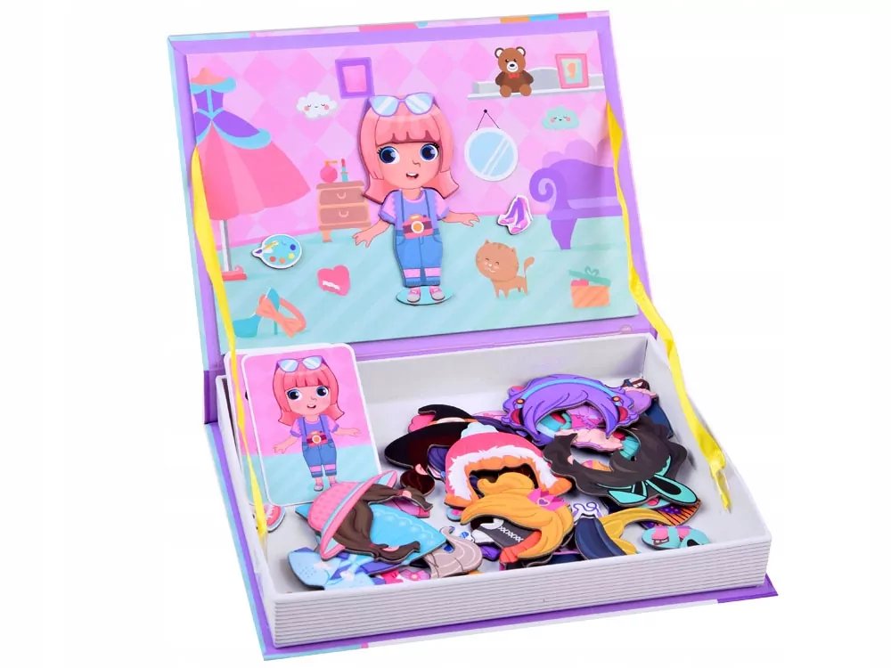 51Pcs Girl's Costume Game Magnetic Puzzle Book