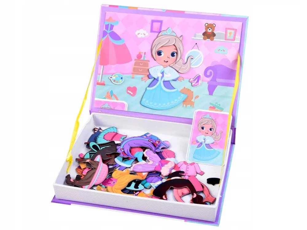 51Pcs Girl's Costume Game Magnetic Puzzle Book