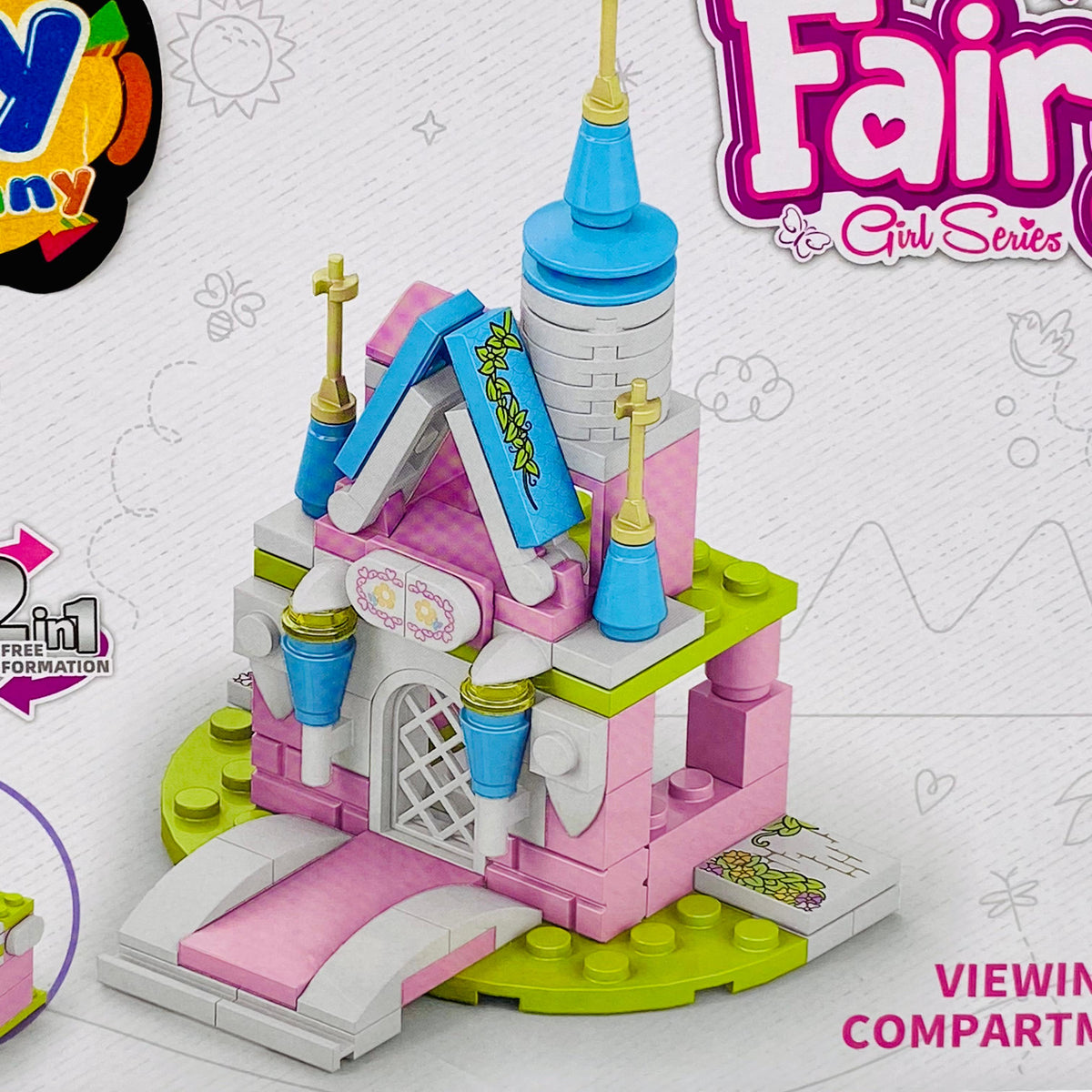 DIY 2in1 Fairy Viewing Compartment Building Blocks - 81Pcs