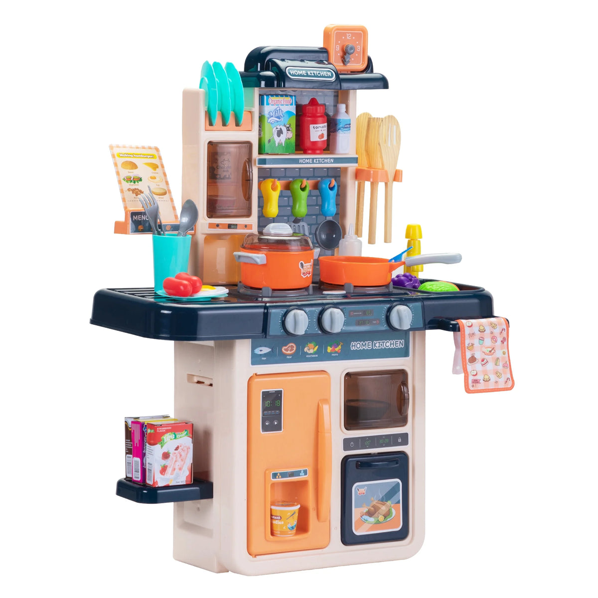 42Pcs Pretend Play Modern Steam Kitchen Set