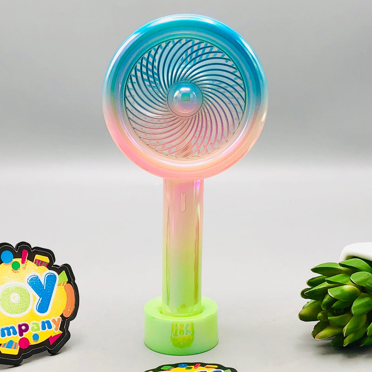 Rechargeable Colorful Desktop Fan With Lights