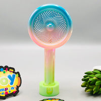 Rechargeable Colorful Desktop Fan With Lights