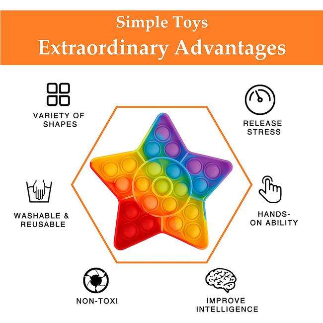 Push Pop It Bubble Fidget - Star