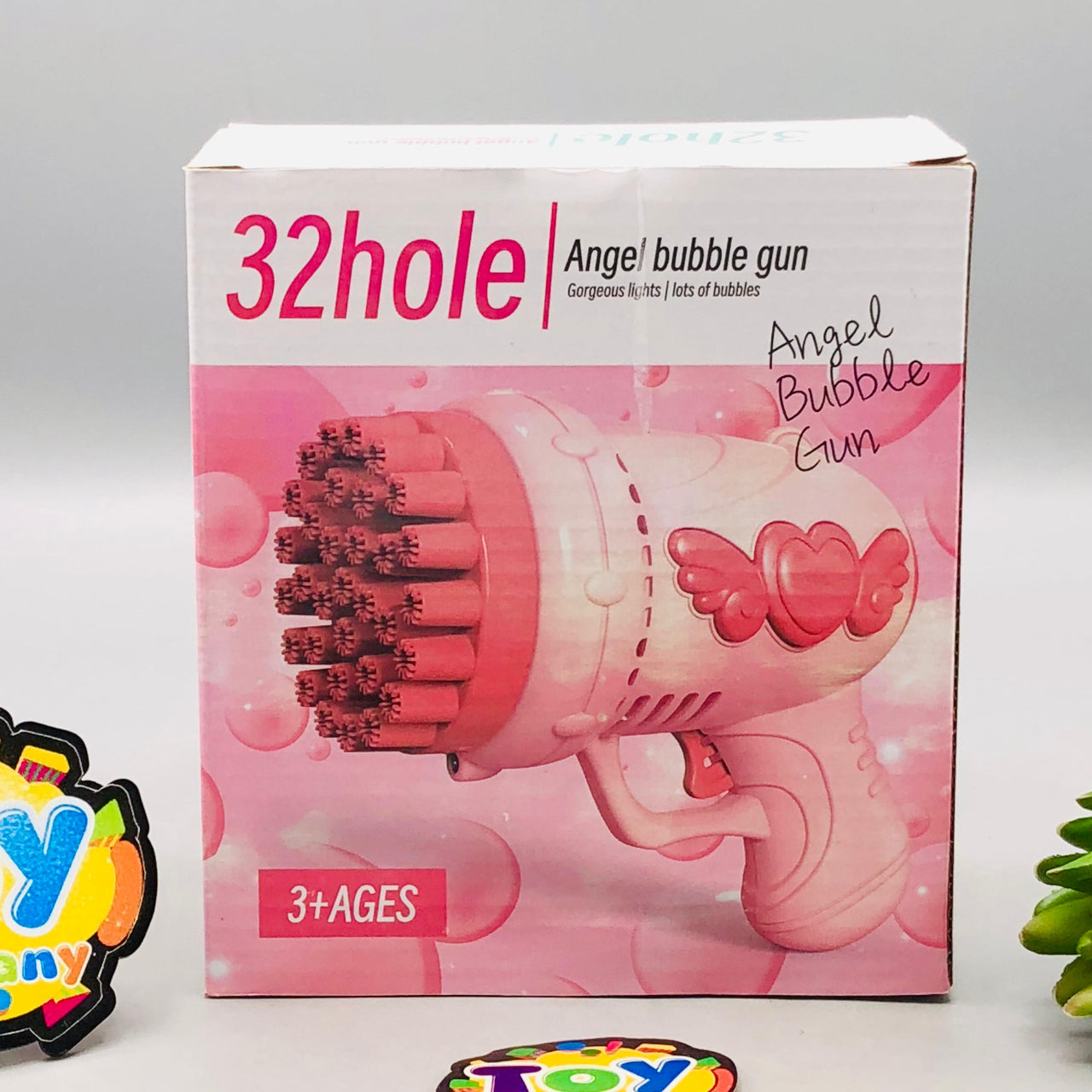 32 Holes Kids Angel Colorful Bubble Gun