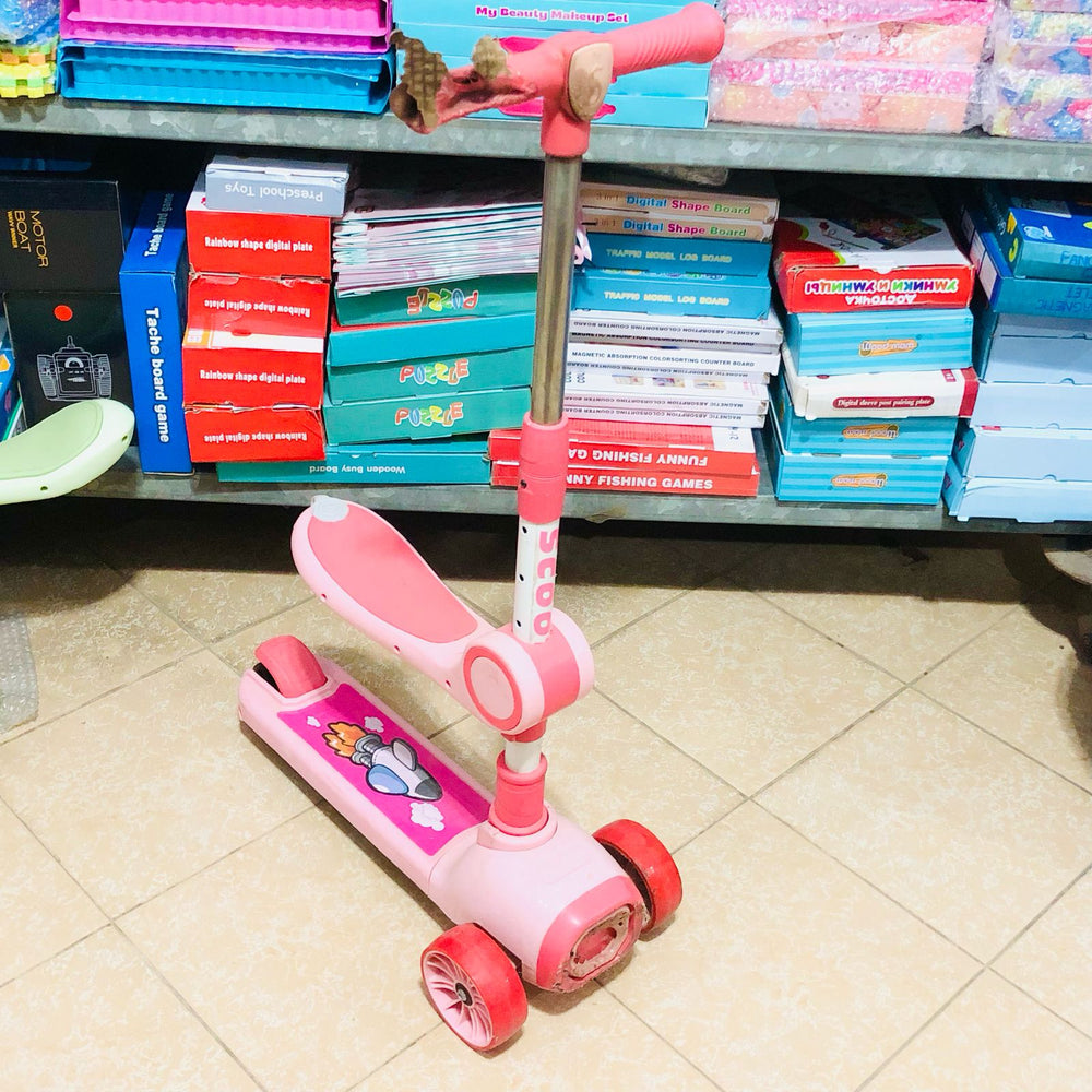 Pink Height Adjustable Kids Scooter - Major Fault