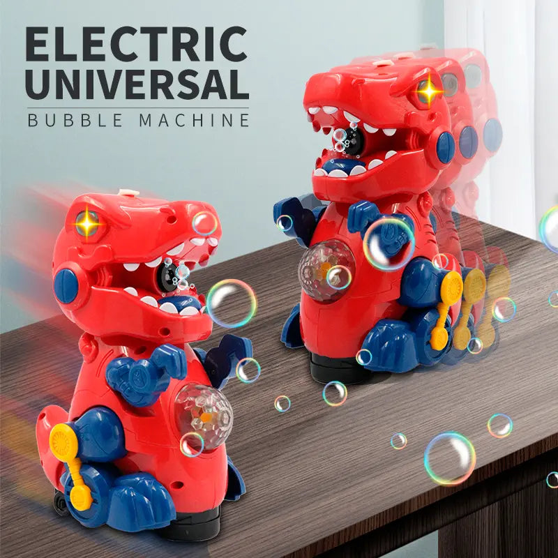 Electric Dinosaur Colorful Bubble Machine With Music