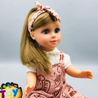 18* Inches Premium Movable Joints Blush Overall Doll
